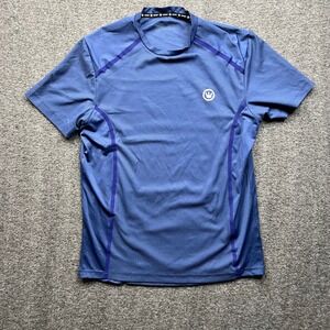 Canari Cycling Jersey Mens Large Blue Short Sleeve Full Zip Pocket RN 109814